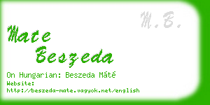 mate beszeda business card